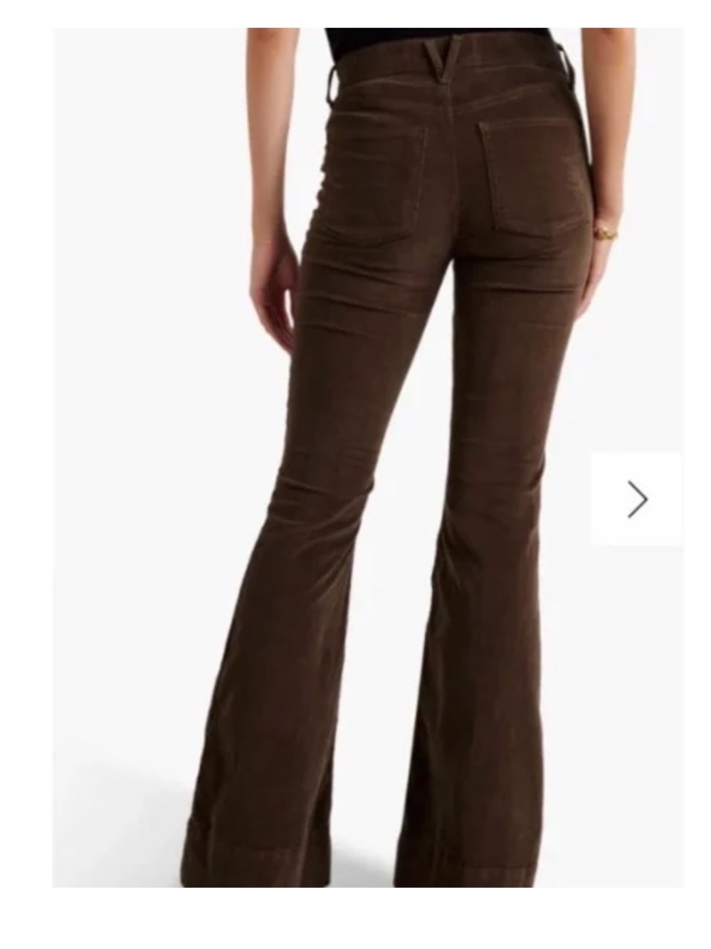 Veronica Beard brown Sheridan Exaggerated flare high rise corduroy pant jean 30